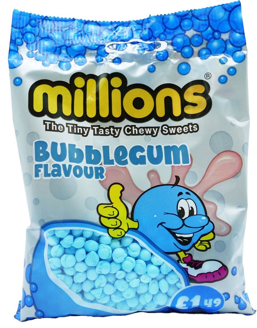Millions Bubblegum Flavour Chewy Sweets 110g | High Quality Chocolate & Sweets Online - Product Image Millions Bubblegum Flavour Chewy Sweets 110g | High Quality Chocolate & Sweets Online - Product Image